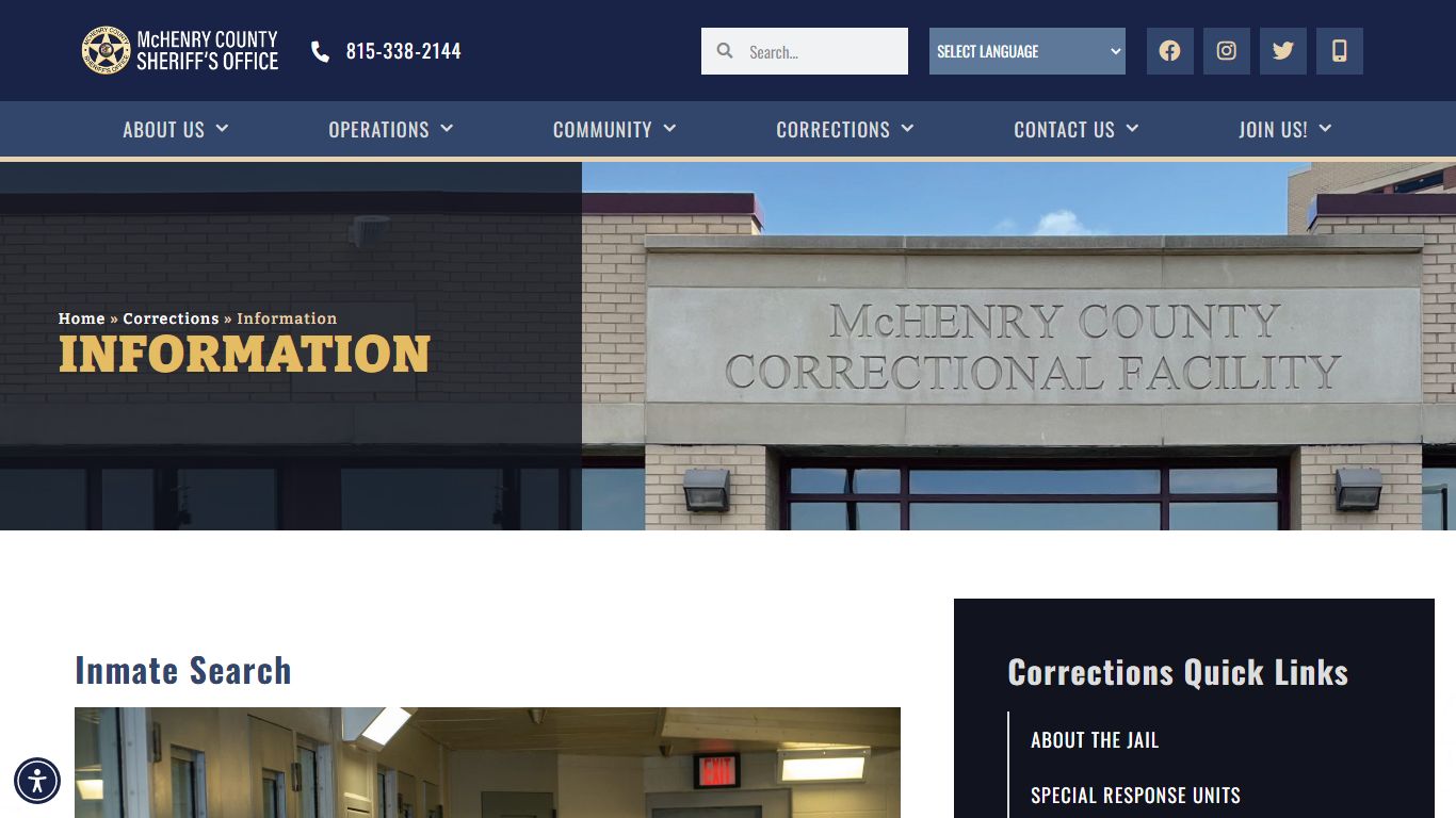 Corrections Information - McHenry County Sheriff's Office