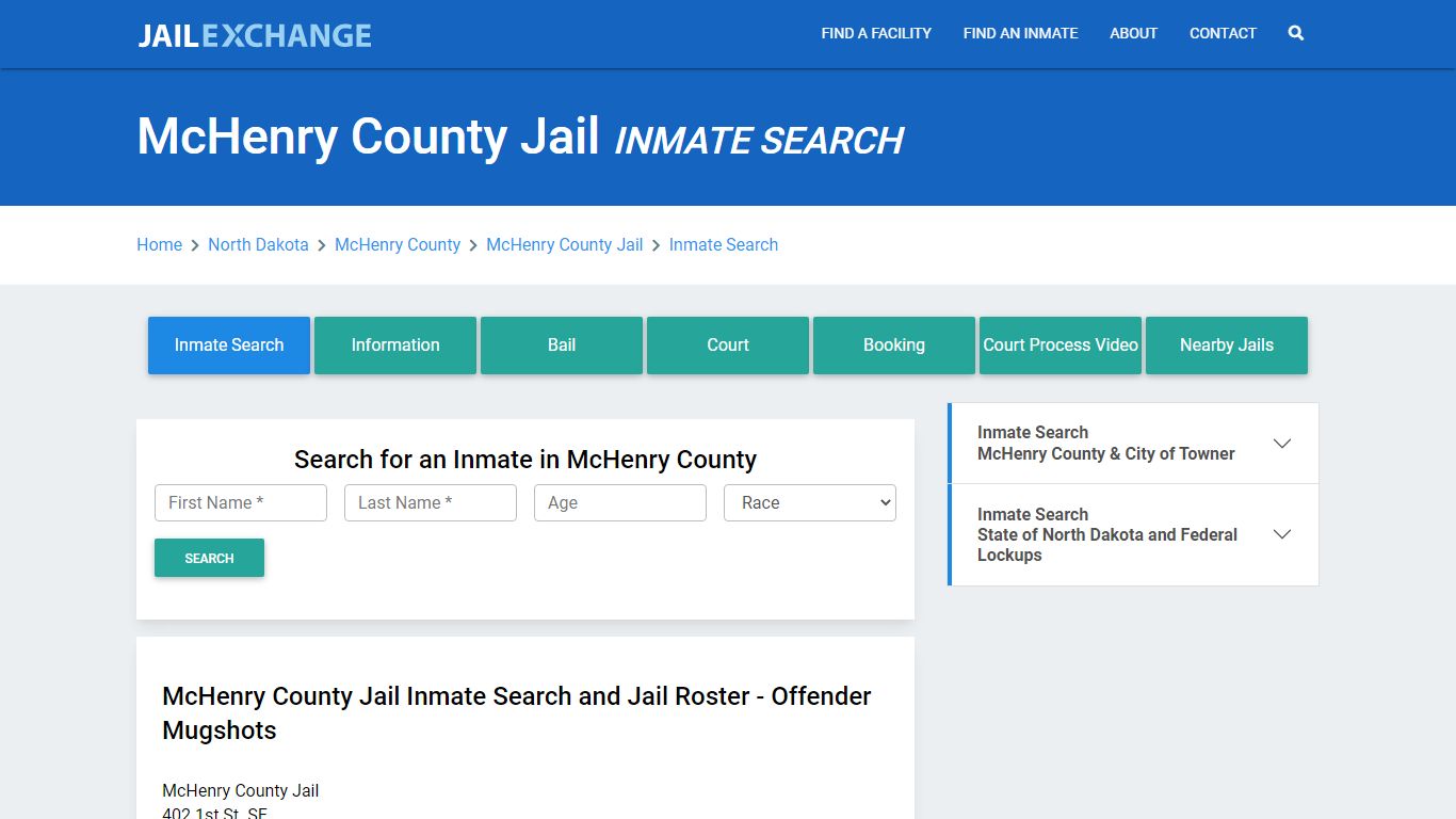 McHenry County Jail, ND Inmate Search: Roster & Mugshots