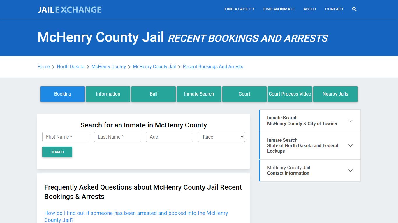 McHenry County Jail Recent Bookings And Arrests - Jail Exchange