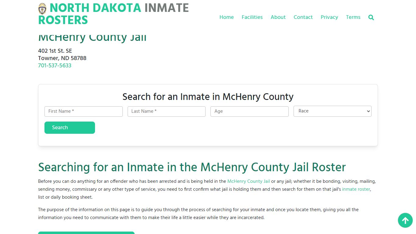 McHenry County Jail ND: Inmate Search & Roster